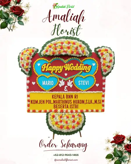 Papan Bunga Pernikahan Lombang